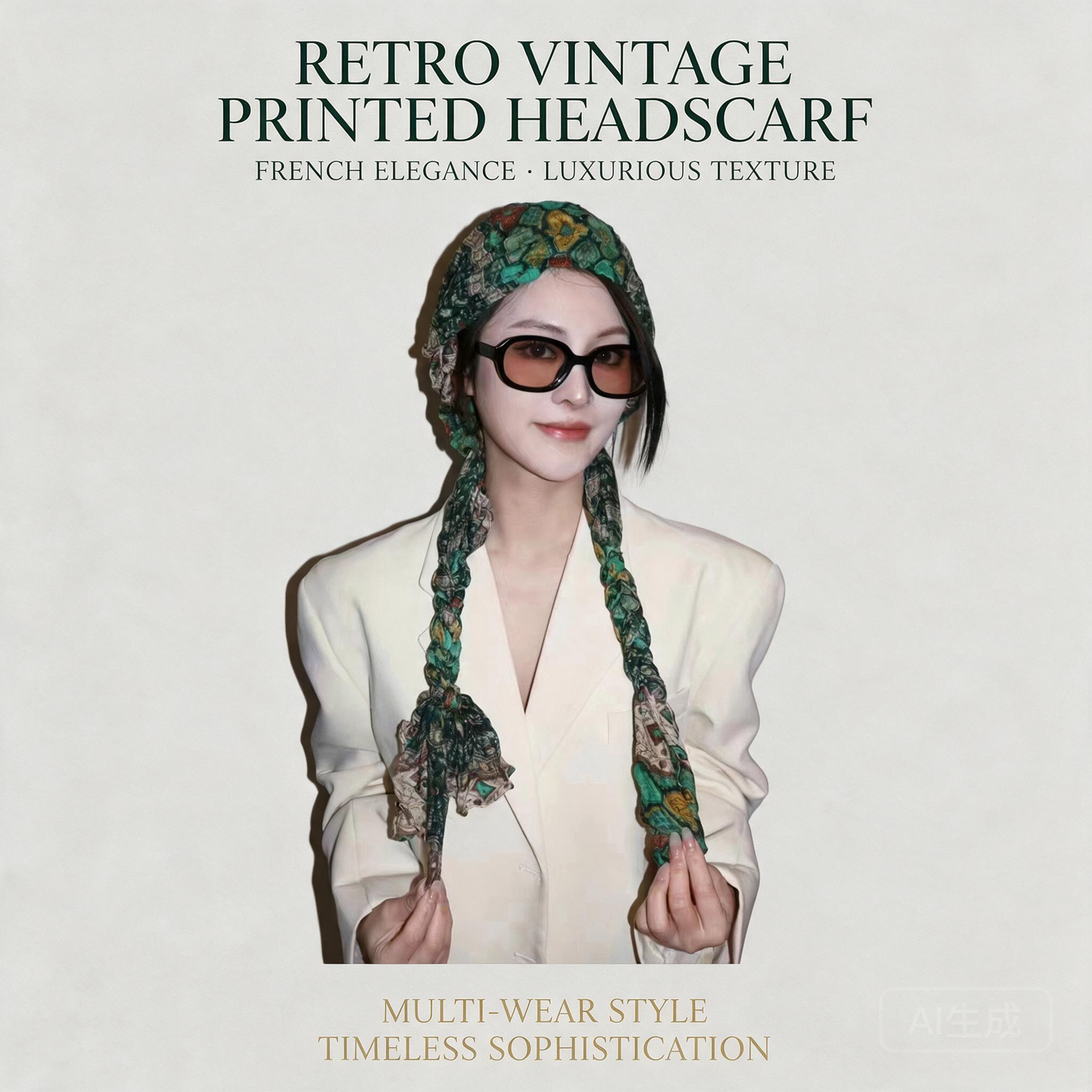 Ethnic Fashion Wear - Vintage Ethnic Print Women Head Scarf