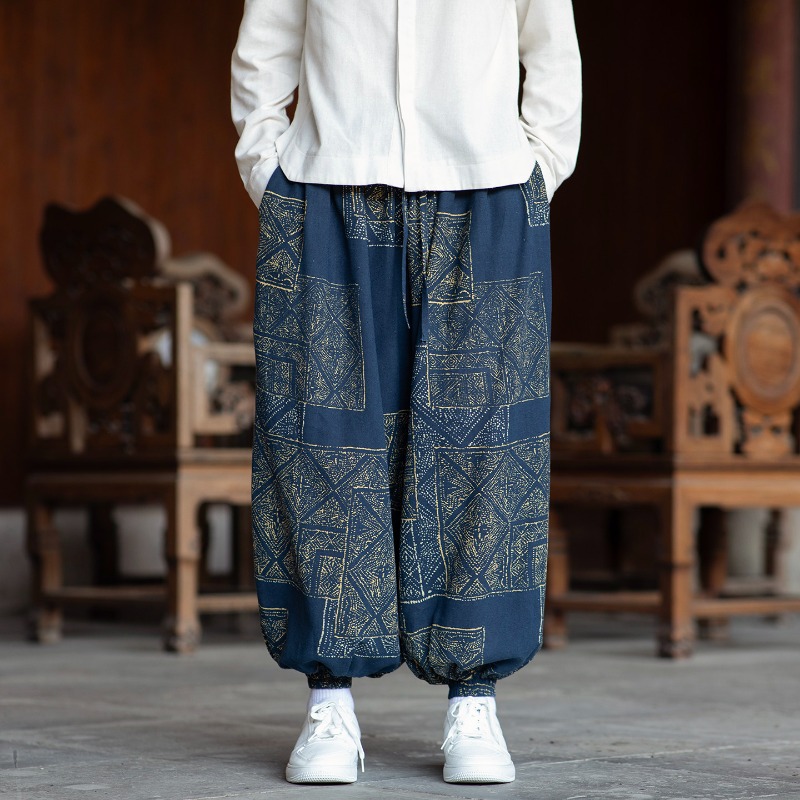 Fashion Ethnic Wear For Men - Men's Harem Pants Chinese Style Thin