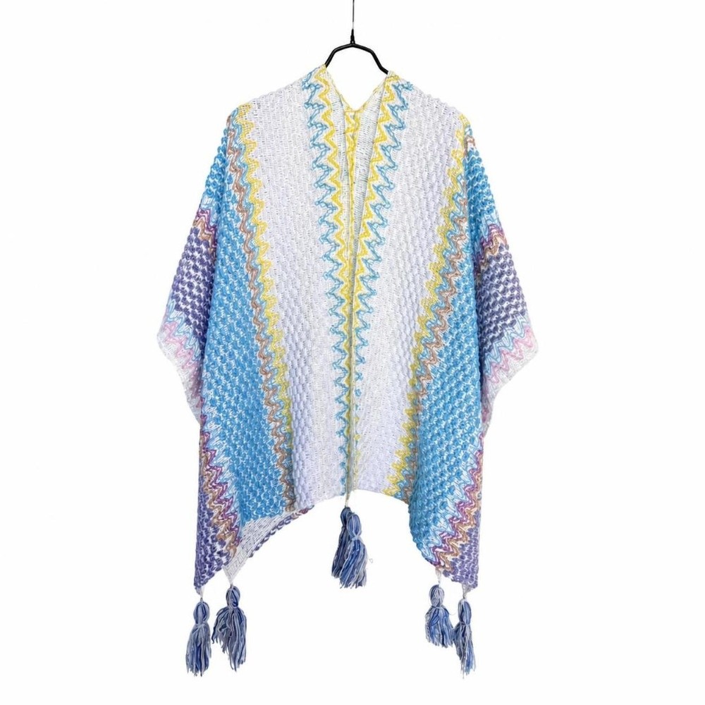 Retro Striped Pattern Knit Pon - огляд і ціна Ethnic Fashion Wear