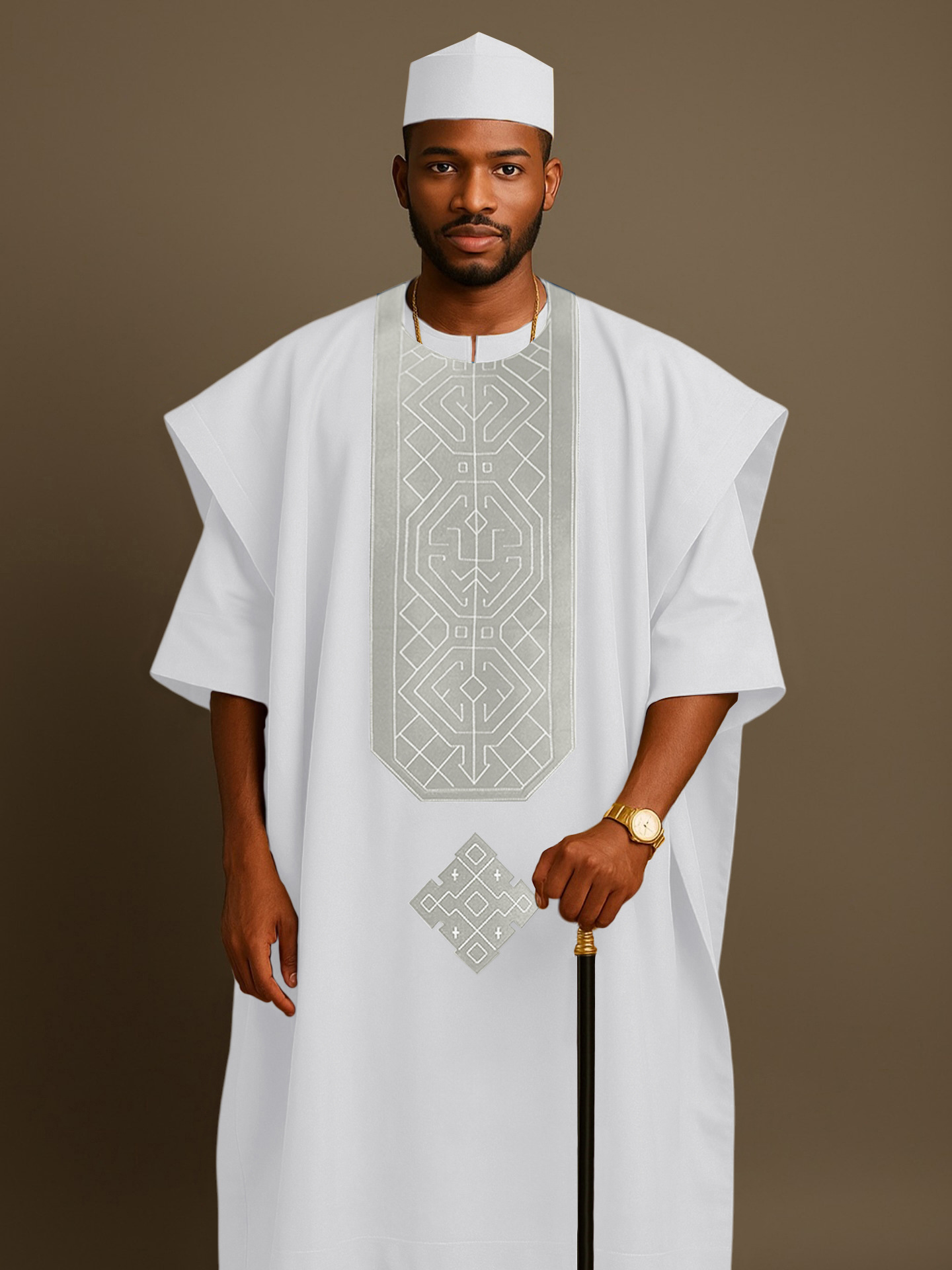 3 Pieces Nigerian Traditional  - огляд і ціна Dashiki Shirt Men