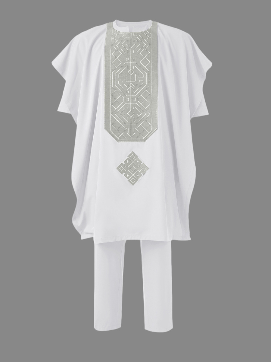 3 Pieces Nigerian Traditional  - огляд і ціна Dashiki Shirt Men