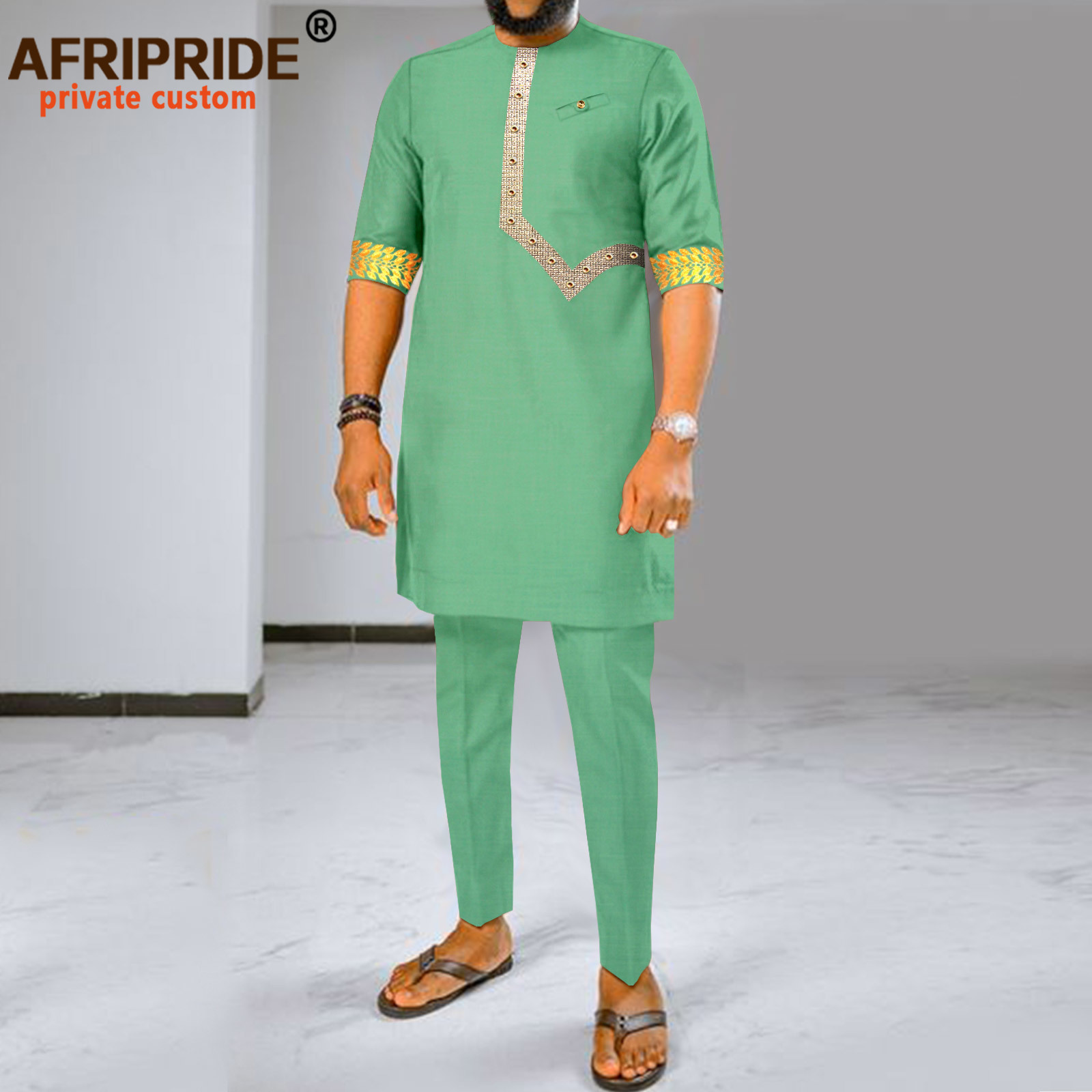 Men Tracksuit African Clothes  - огляд і ціна Dashiki Shirt Men