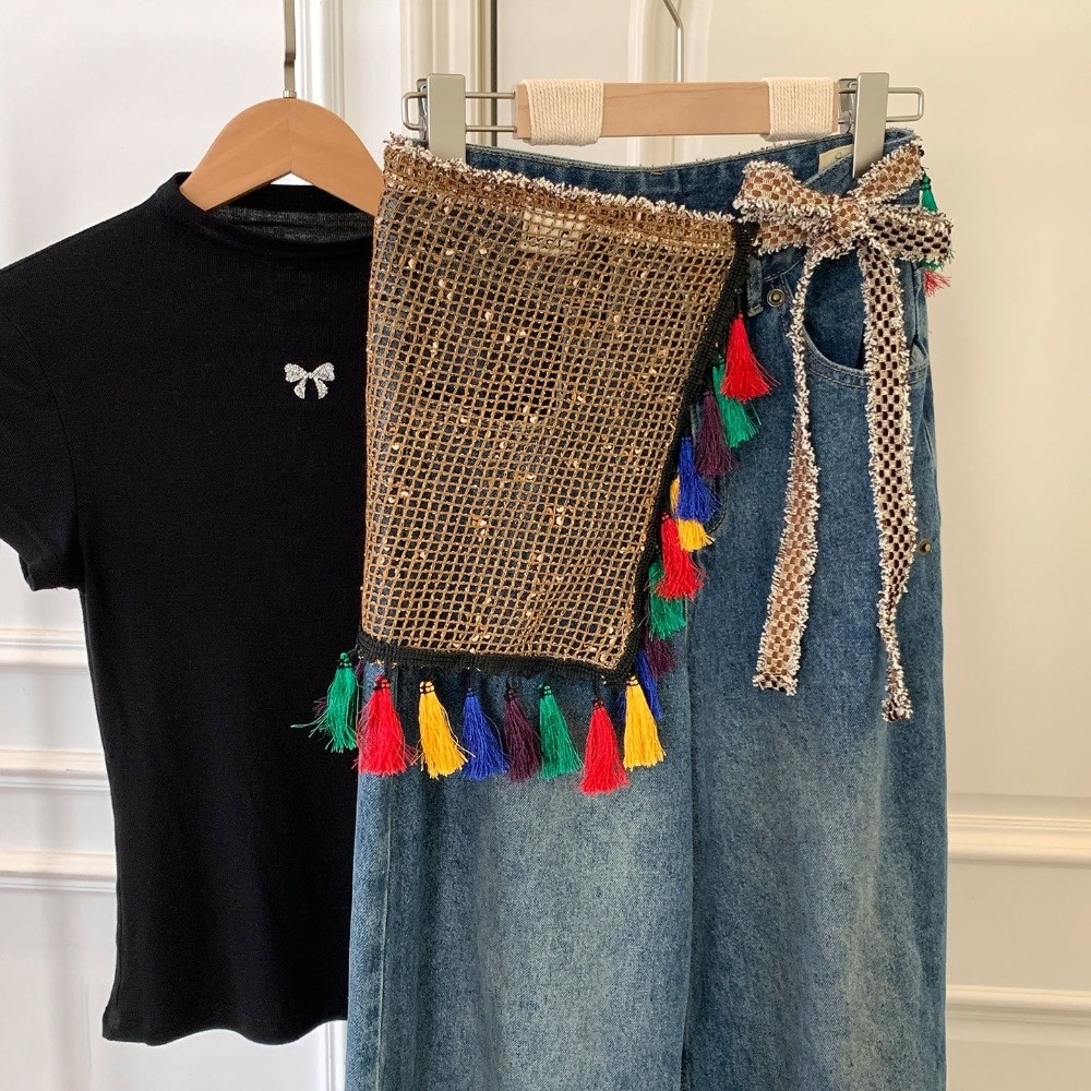 Y2K Mini Skirt Hollow Fringed  - огляд і ціна Y2K Ethnic Fashion