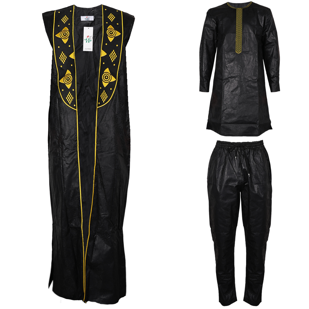 3 PCS Set African Clothes for  - огляд і ціна Dashiki Shirt Men