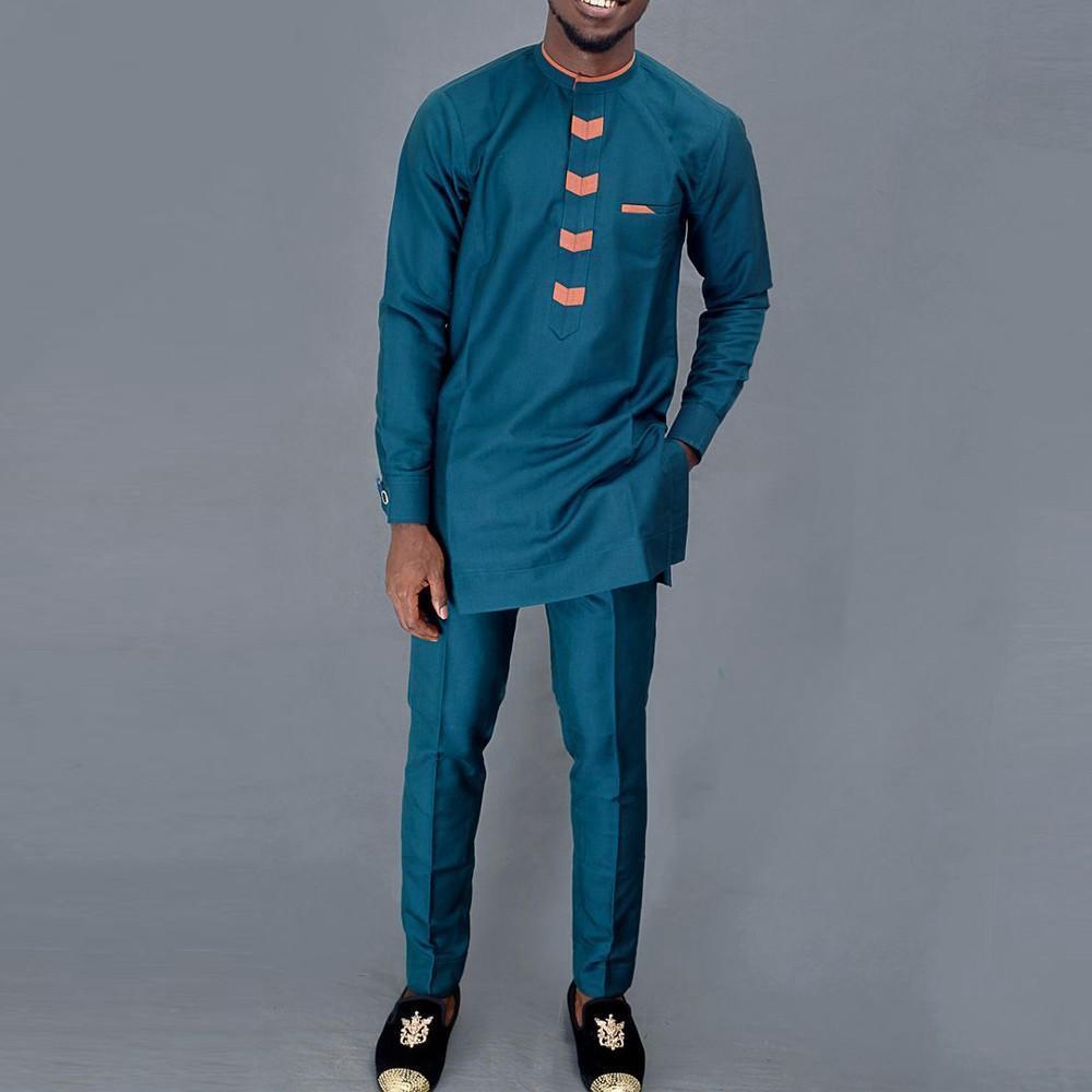 New 2Pc Luxury African Traditi - огляд і ціна Dashiki Shirt Men